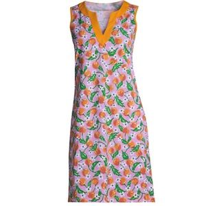 Draper James x Land's End Women's Plus Size Cotton Jersey Sleeveless Swim Cover-